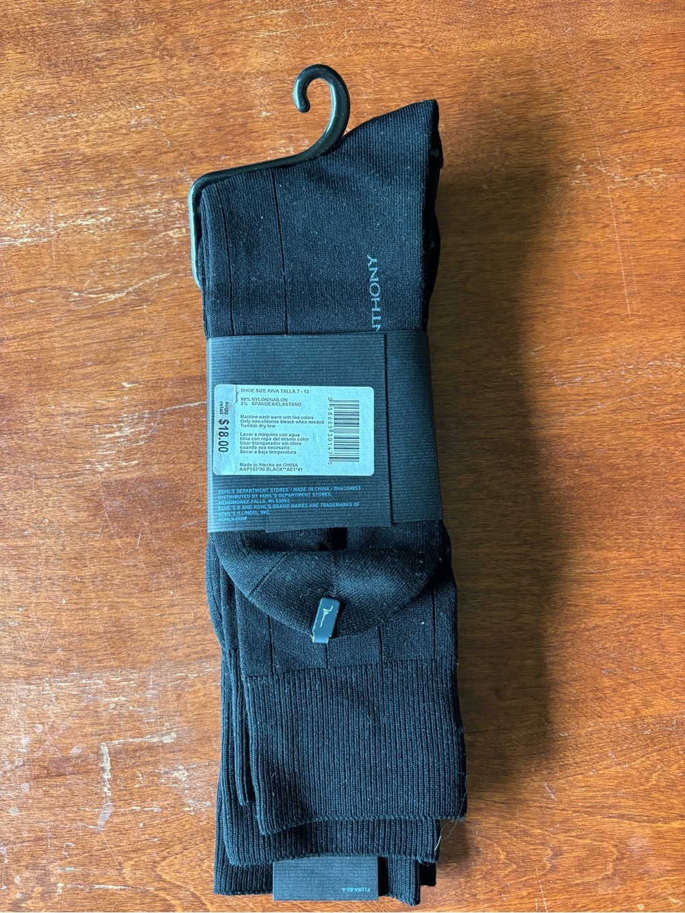 Marc Anthony Men’s Black Dress Socks set of 3 - Picture 4 of 5